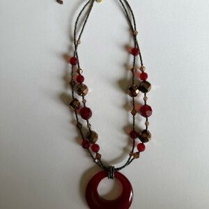 Lia Sophia Retired Cinnabar Necklace